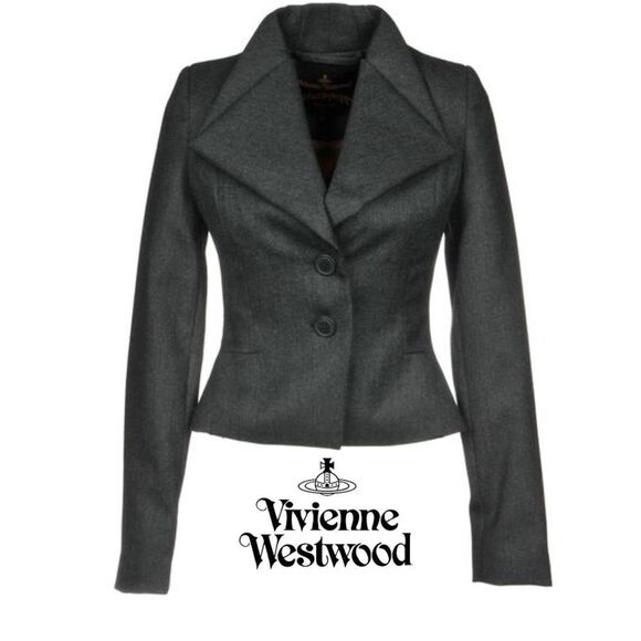 Vivienne Westwood Jackets & Blazers - Vivian Westwood Anglomania dark gray wool designer blazer size 40